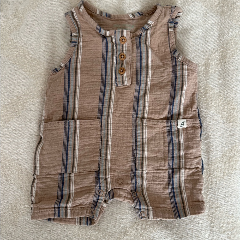 Easy Peasy Striped Sleeveless Baby Romper